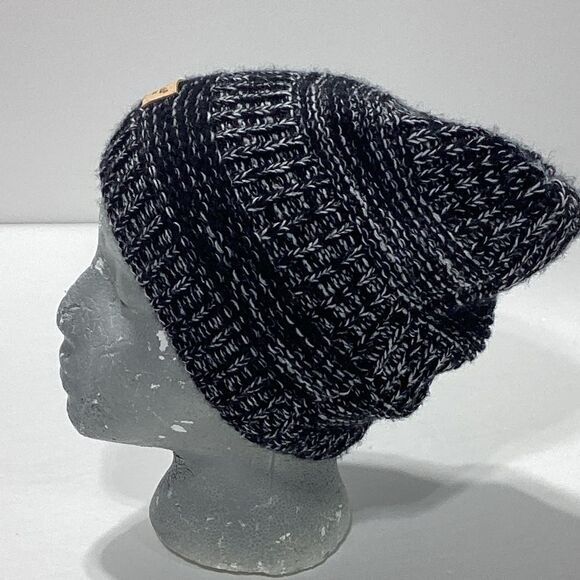 Britts Knits Knit Hat Black White Lightweight - Picture 2 of 8
